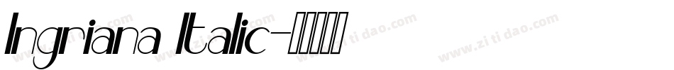 Ingriana Italic字体转换